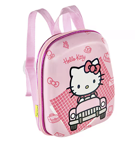 Mochila Infantil Hello Kitty Maxtoy Diplomata com Alça de Costas