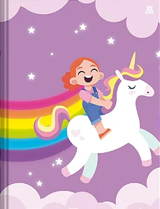 Caderno Brochura Grande Capa Dura Pimponhos Feminino 48 Folhas