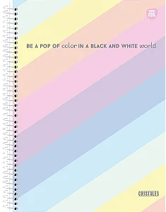 Caderno Universitário 20 Matérias Capa Dura Cristales