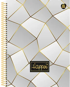 Caderno Universitário 15 Matérias Capa Dura Happen