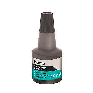 Tinta para Carimbo 40ml Preto Bazze  - Unidade