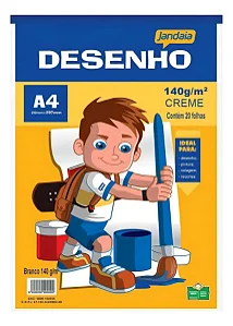 Bloco Desenho Creme A4 140g/m² 20fls - Jandaia