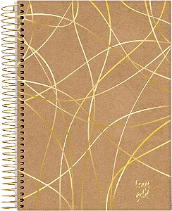 Caderno Universitário Capa Dura Kraft Gold 1 Matéria 80 Folhas