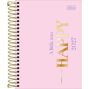 Agenda Espiral Diária 11,7 x 16,4 cm Happy 2027