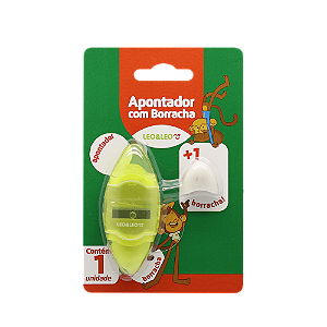 Apontador C/ Deposito E Borracha Leoeleo - Unidade