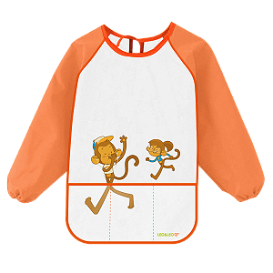 AVENTAL INFANTIL CRISTAL C/ BOLSO E MANGA COMPRIDA LEO&LEO