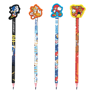 LÁPIS HB COM BORRACHA NA PONTA SONIC SORTIDOS LEO&LEO - Unidade