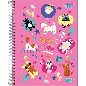 Caderno Espiral Capa Dura Colegial 10 Matérias D+ 200 Folhas Sortidos Tilibra