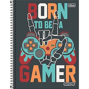 Caderno Espiral Capa Dura Universitário 20 Matérias Show Masculino 320 Folhas Sortidos Tilibra