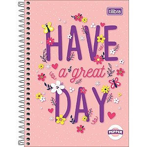 Caderno Espiral Capa Dura 1/4 Pepper Feminino 80 Folhas Sortidos Tilibra