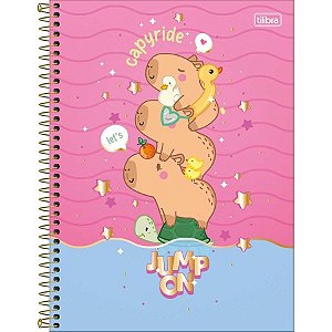 Caderno Espiral Capa Dura Universitário 10 Matérias Capyclub 160 Folhas Sortidos Tilibra