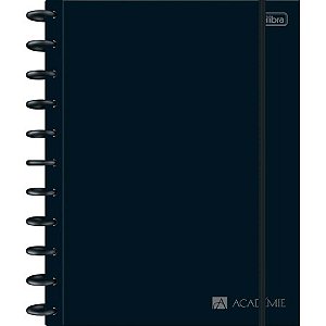 Caderno Tilidisco Capa Dura Universitário Connect 10 Matérias Académie Preto 160 Folhas Tilibra