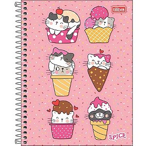 Caderno Espiral Capa Dura Colegial 10 Matérias Spice 160 Folhas Sortidos Tilibra