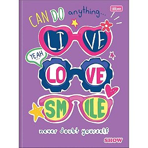 Caderno Brochura Capa Dura Universitário Show Feminino 80 Folhas Sortidos Tilibra