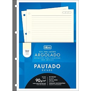 Refil Tiliflex Creme para Caderno Argolado Universitário 80 Folhas