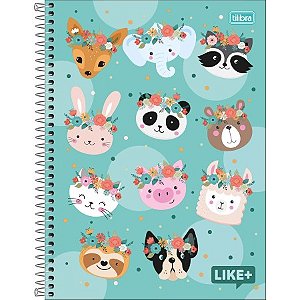 Caderno Espiral Capa Dura Universitário 1 Matéria Like+ Feminino 96 Folhas Sortidos