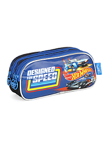 Estojo Triplo Hot Wheels EI42595 Azul