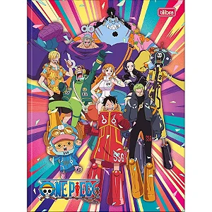 Caderno Brochura Capa Dura Universitário One Piece 48 Folhas Sortidos