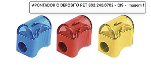 Apontador Escolar com Depósito Pequeno Sortidos - Unidade