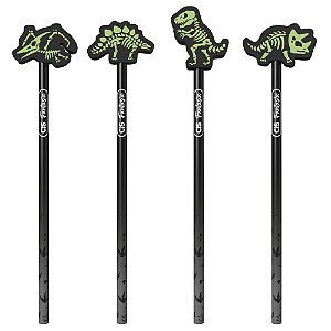 Lápis Preto HB Fantasia Dinoglow Com Borracha CiS Sortidos - Unidade