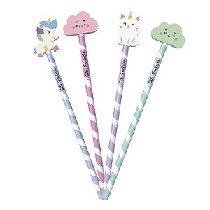 Lápis Preto Cis Fantasia Com Borracha Mundo Dos Sonhos Sortidos - Unidade