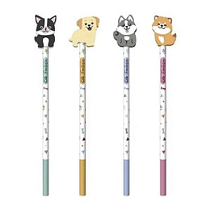 Lápis Preto Cis Fantasia Com Borracha Pets Sortidos - Unidade