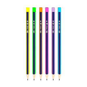 Lápis Preto 2B Yolo Cis Sortidas - Unidade