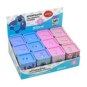 APONTADOR METÁLICO QUADRADO DUPLO STITCH Sortidos - Unidade