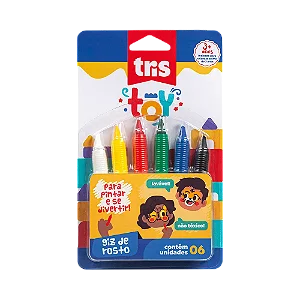Giz de Rosto Toy 6 Cores Tris