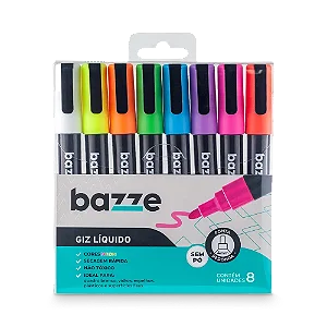 Giz Líquido Conjunto C/8 Cores - Bazze