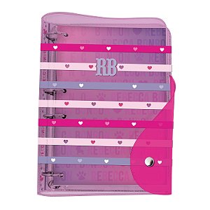 Fichário Colegial PVC Cristal Rebecca Bonbon