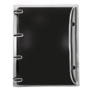 Fichário Universitário PVC Cristal All Black