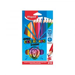 Lápis De Cor Color’Peps Strong Jumbo 12 Cores – Maped