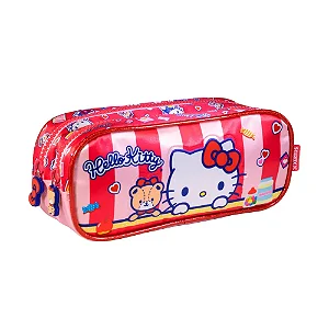 Estojo Duplo Escolar Hello Kitty