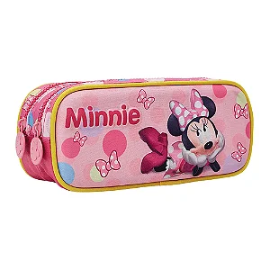 Estojo Duplo Escolar Minnie Relevo
