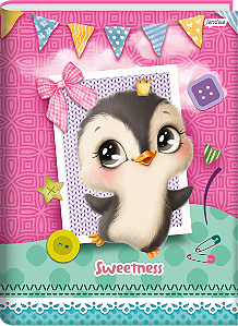 CADERNO BROCHURA CAPA DURA UNIVERSITÁRIO 48 FOLHAS – SWEETNESS - Sortidos