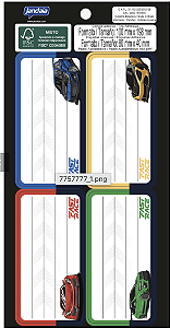 ETIQUETA ESCOLAR ADESIVA – FAST RACE