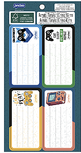 ETIQUETA ESCOLAR ADESIVA – PLAYER ONE