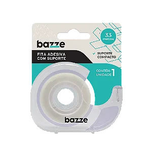 Fita Adesiva Com Suporte B3001 - 18mm X 33m - Cartela C/ 1 un - Bazze