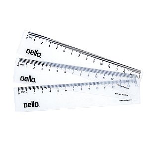 Régua 15 cm Flexível Dello - Unidade