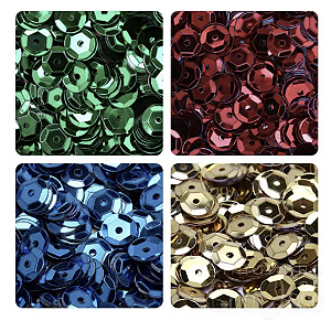 Lantejoulas Metalizadas com 1000 unidades - Sortidas