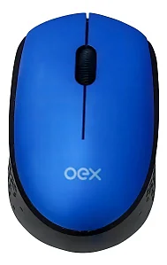 Mouse OEX Sem Fio 2.4 Ghz 1200 DPI Usb Azul - MS409