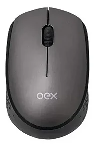 Mouse OEX Sem Fio 2.4 Ghz 1200 DPI Usb Cinza - MS409