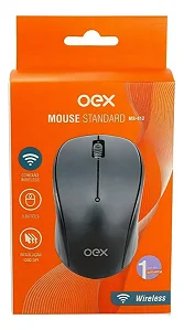 Mouse OEX Sem Fio 2.4 Ghz 1200 DPI Usb Preto - MS412