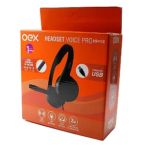 Fone Headset Voice Pro Hs110 Usb Preto OEX
