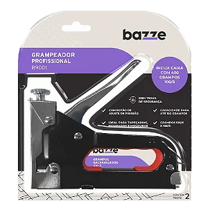 Grampeador Tapeceiro Profissional B9001 - 106/8 - c/400 grampos Bazze