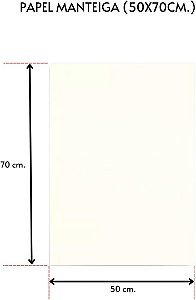 Papel Manteiga 50cm x 70cm - folha