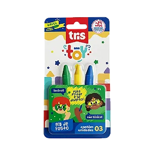 Giz de Rosto ToycBrasil 3 Cores Tris