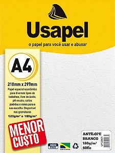 Papel Antilope A4 Branco 50 folhas 180g/m² - Usapel