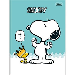 Caderno Brochura Capa Dura Universitário Snoopy 80 Folhas